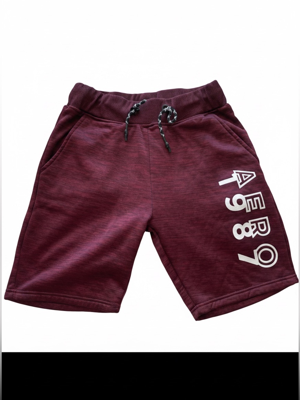 Aeropostale Men’s Maroon Drawstring Athletic Shorts with White Logo
